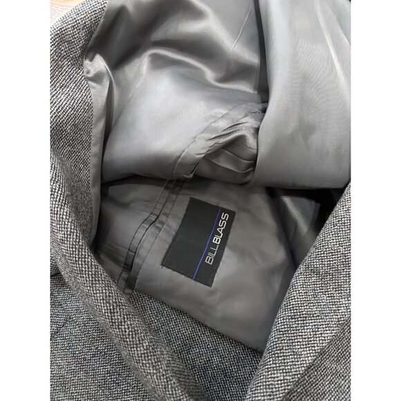 Bill Blass Mens Blazer Jacket Size 48L Gray Lambswool Cashmere Tweed Sport Coat - Picture 5 of 7